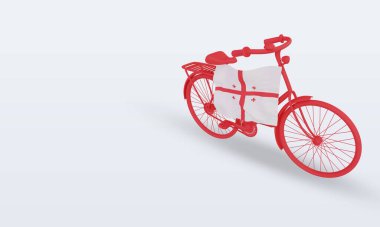 Gürcistan bayrağını dikleştiren 3d bayrak