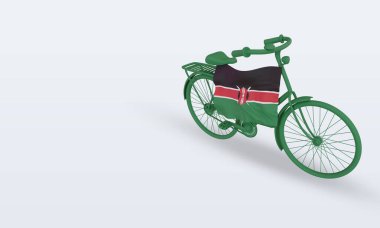3d by-cycle günü Kenya bayrağı sağ görünümü görüntülüyor