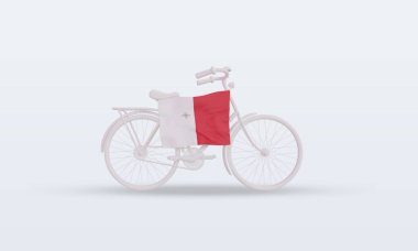 3d bycycle günü Malta bayrağı ön görünüm oluşturma