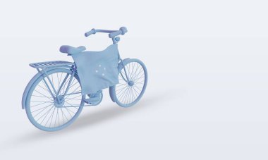 3D bycycle gün Mikronezya bayrağı sol görünümü görüntülüyor