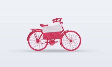 3D by-cycle gün Polonya bayrağı ön görünüm sunuyor