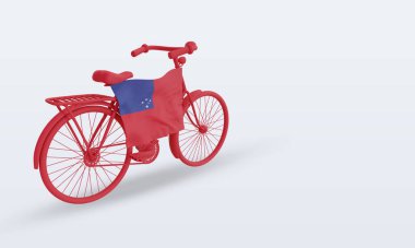 3d by-cycle gün Samoa bayrağı sol görünümü görüntülüyor