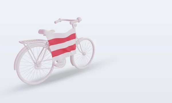 Bycycle Day Austria Flag Rendering Left View — стокове фото