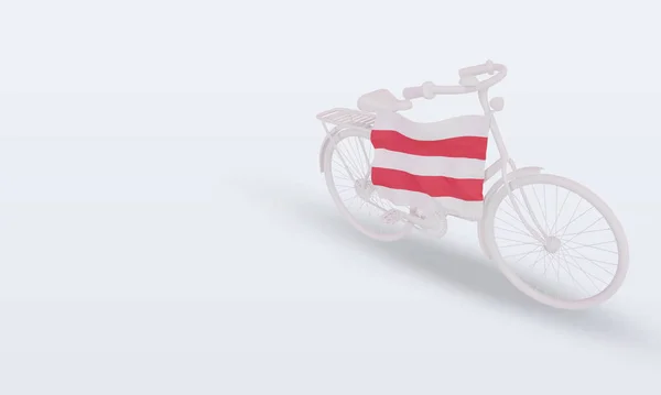 Bycycle Day Austria Flaga Renderowania Prawy Widok — Zdjęcie stockowe