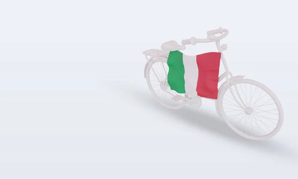 Bycycle Day Italy Flag Rendering Right View — Stock Photo, Image