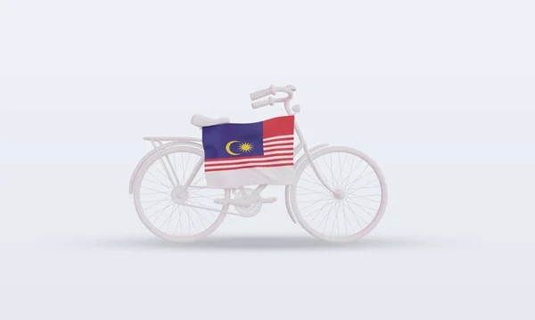 Cykeldag Malaysia Flagga Gör Front View — Stockfoto