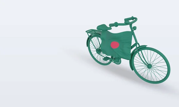 Bycycle Ημέρα Πορτογαλία Σημαία Καθιστώντας Σωστή Άποψη — Φωτογραφία Αρχείου