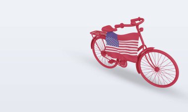3d by-cycle Amerika bayrağı doğru görünüm veriyor