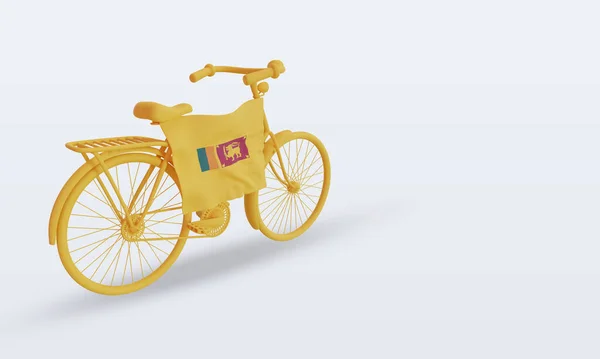 Bycycle Day Sri Lanka Flag Rendering Left View — 图库照片