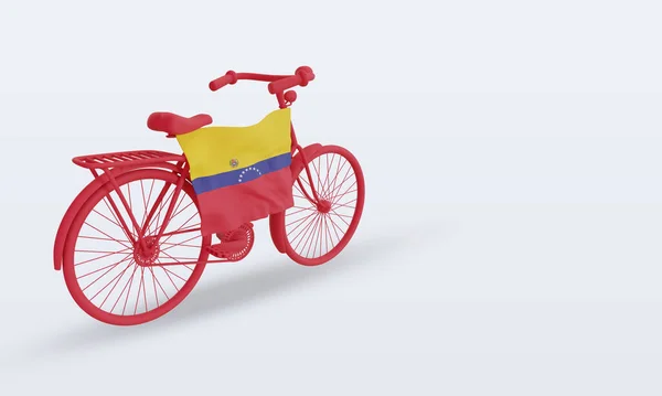 Bycycle Day Venezuela Flag Rendering Left View — стоковое фото