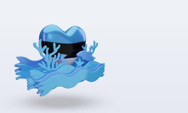 3d Okyanus Günü Estonya bayrağı sol görüşü temsil ediyor