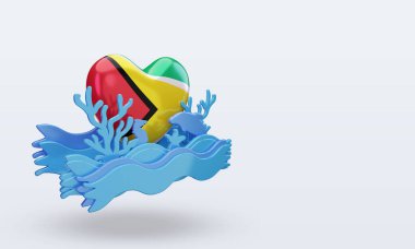 3. Okyanus Günü Guyana bayrağı sol görüşü temsil ediyor.