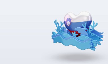 3d okyanus günü Slovenya bayrağını dikleştirmeyi seviyor