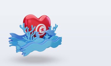 3d Okyanus Günü Tunus bayrağı sol görüşü temsil ediyor