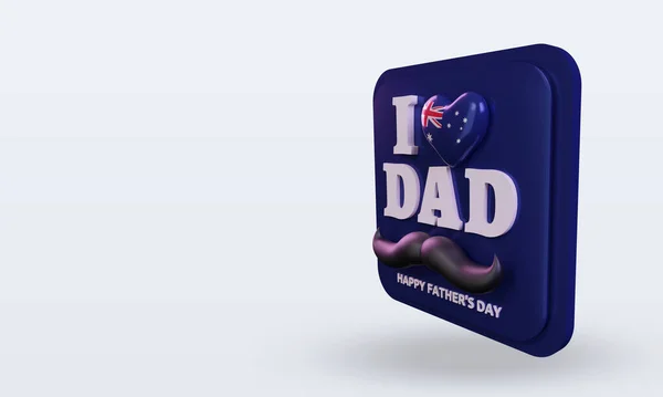 Fathers Day Australia Love Flag Rendering Right View — Stock Fotó