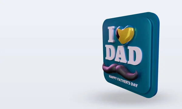 Fathers Day Bahamas Love Flag Rendering Right View — Foto Stock
