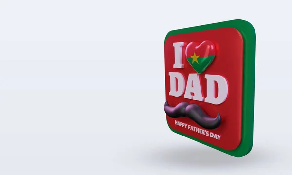 Fathers Day Burkina Faso Love Flag Rendering Right View — Foto Stock