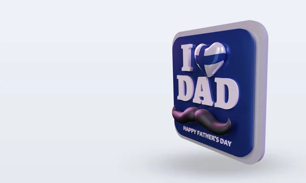 Fathers Day Finland Love Flag Rendering Right View — стокове фото