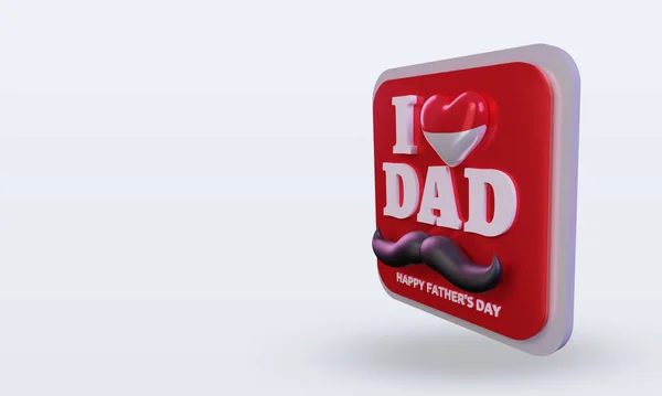 Fathers Day Indonesia Love Flag Rendering Right View — Stock Fotó