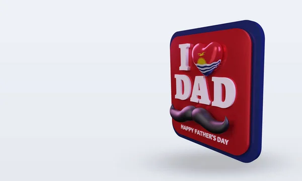 Fathers Day Kiribati Love Flag Rendering Right View — Stock Photo, Image