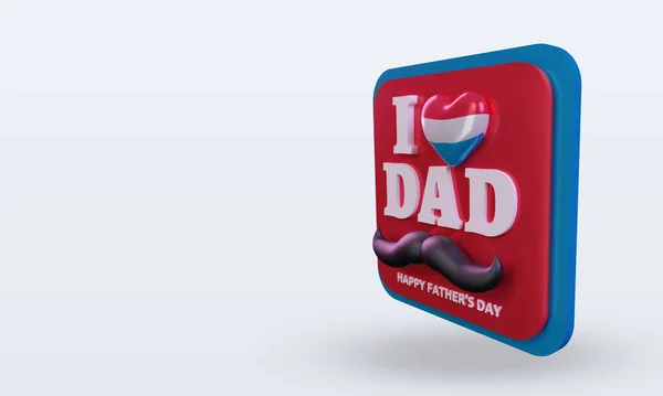 Fathers Day Luxembourg Love Flag Rendering Right View — Stock Fotó