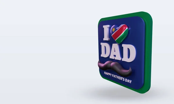 Fathers Day Namibia Love Flag Rendering Right View — Zdjęcie stockowe