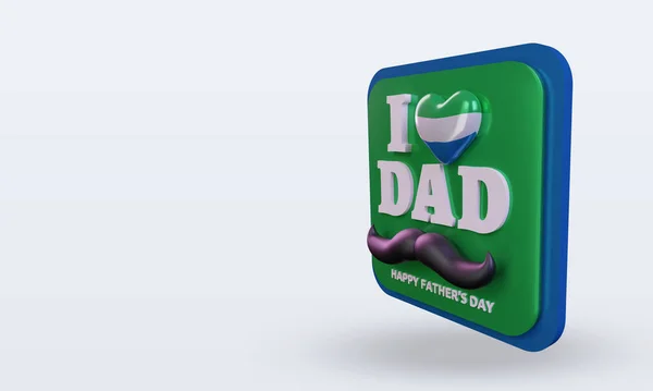 Fathers Day Sierra Leone Love Flag Rendering Right View — Foto Stock