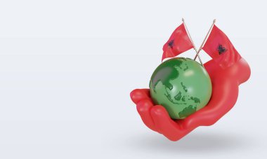 3d. Dünya Çevre Günü Arnavutluk bayrağı sağa bakıyor