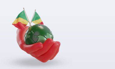 3d. Dünya Çevre Günü Kongo Cumhuriyeti bayrağı sol görüşü yansıtıyor