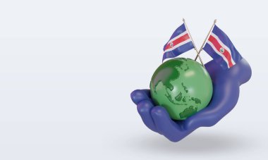 3d. Dünya Çevre Günü Kosta Rika bayrağı sağa bakıyor