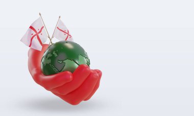 3d. Dünya Çevre Günü Gürcistan bayrağı sol görüşü yansıtıyor