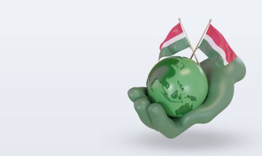 3d Dünya Çevre Günü Macaristan bayrağı sağa bakıyor