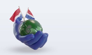 3d Dünya Ortamı Günü Hollanda bayrağı sol görüşü yansıtıyor