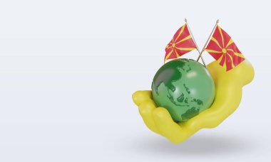 3d. Dünya Çevre Günü Kuzey Makedonya bayrağı sağa bakıyor