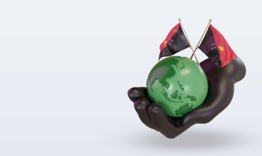 3d. Dünya Çevre Günü Papua Yeni Gine bayrağı sağa bakıyor