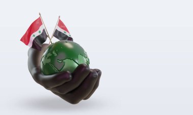 3d Dünya Ortamı Günü Suriye bayrağı sol görüşü yansıtıyor