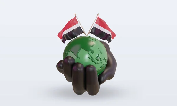World Environment Day Yemen Flag Rendering Front View — Stockfoto