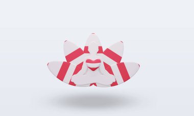 3d Uluslararası yoga günü Avusturya bayrağı ön görünüm sunuyor