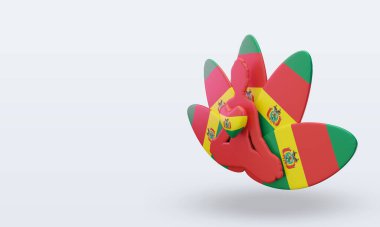 3d Uluslararası yoga günü Bolivya bayrağı doğru görünüm veriyor