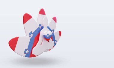 3d Uluslararası yoga günü Slovenya bayrağı sol görüşü yansıtıyor