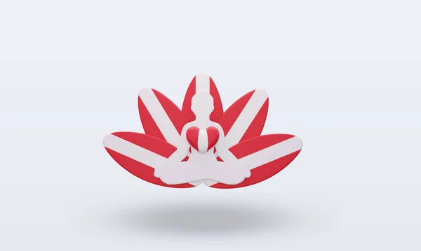 International Yoga Day Peru Flag Rendering Front View — Stock Photo, Image