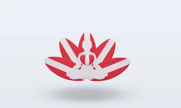 International Yoga Day Peru Flag Rendering Front View — Zdjęcie stockowe