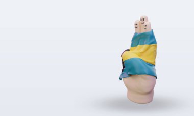 Arkadaşlık günü parmağı Bahamalar bayrağını dikleştiriyor