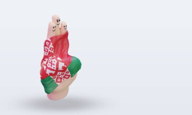 Dostluk günü parmağı Belarus bayrağı sola bakıyor