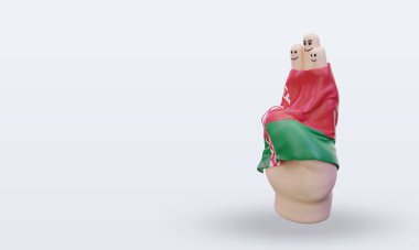 Dostluk günü parmağı Belarus bayrağı sağa bakıyor.