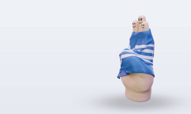 3d dostluk günü Yunanistan 'ın bayrağı sağa bakıyor