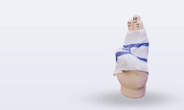 3d dostluk günü parmak İsrail bayrağı sağa dönüyor