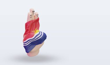 Arkadaşlık günü Kiribati bayrağı sol görüşü yansıtıyor