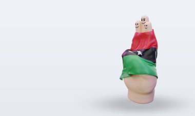 3d dostluk günü, Libya bayrağını sağa döndürüyor