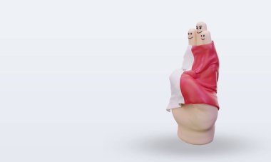 3d dostluk günü parmak Malta bayrağı doğru görünüm veriyor